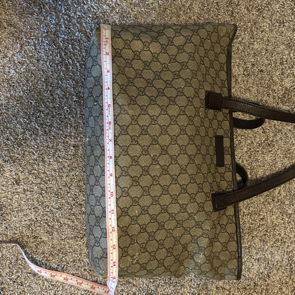 324. Gucci Black & Gray Coated Canvas Tote - Picture 15 of 15